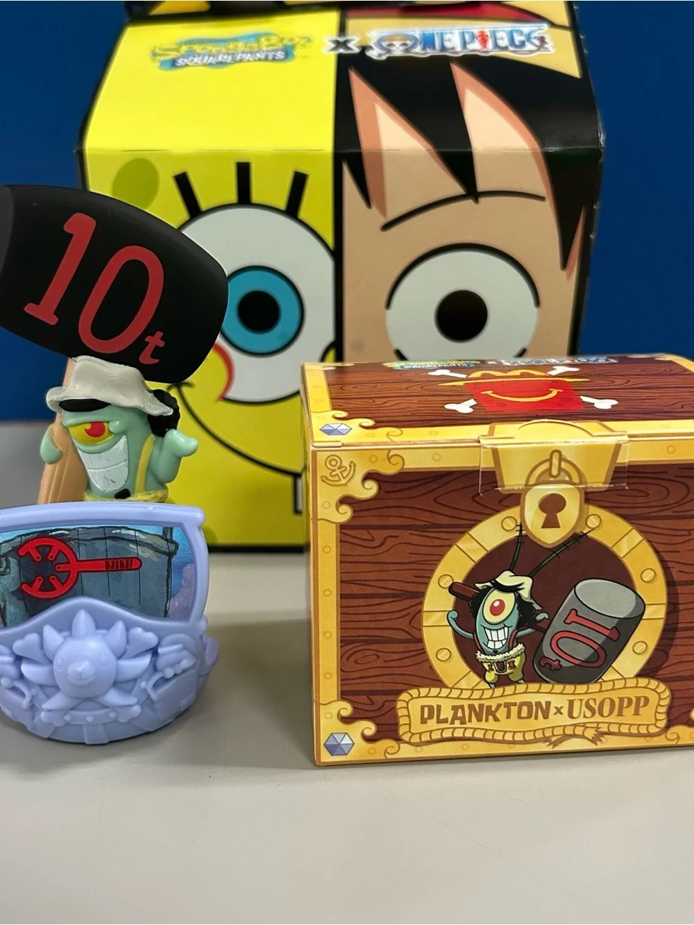2026 McDonalds SpongeBob SquarePants x One Piece Plankton x Usopp Happy Meal Toy